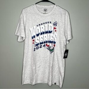 NY Yankees World Series 2024 White T-Shirt ‘47 Brand Size Large